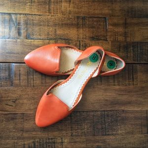 Orange Restricted flats - size 8 (NWOT)